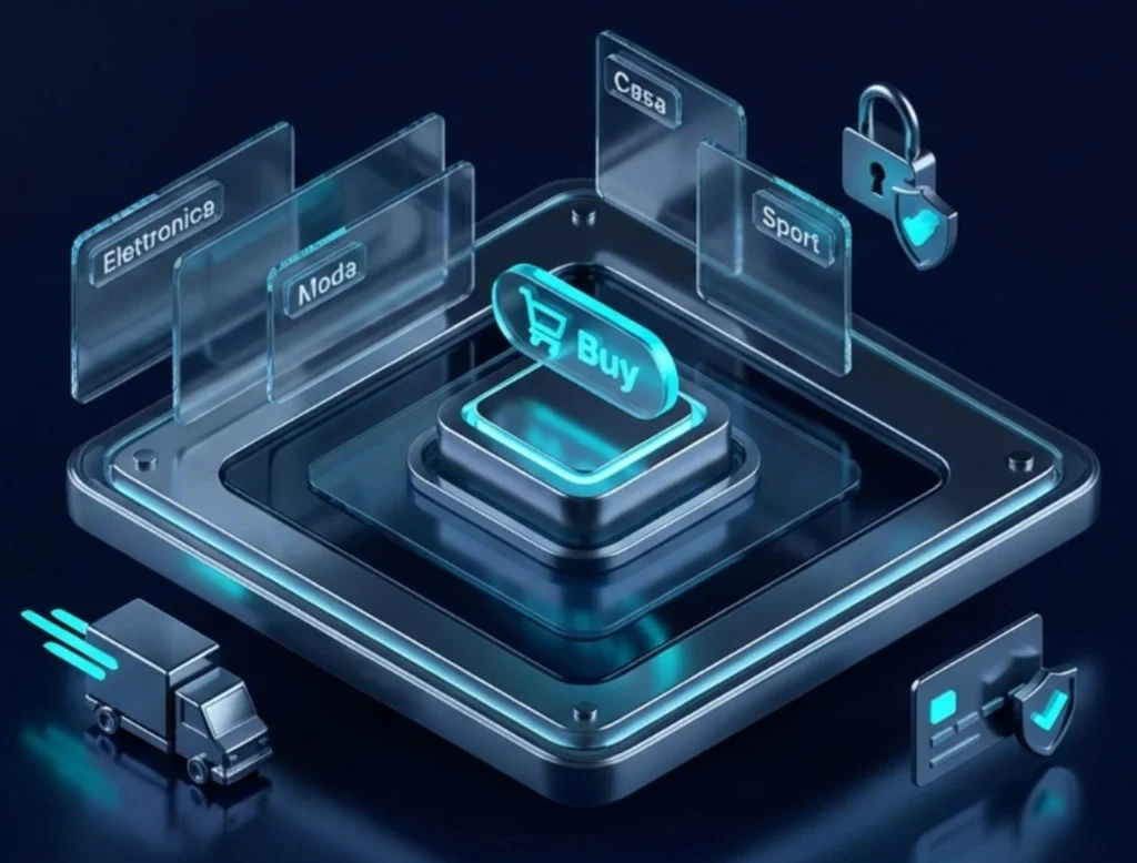 E-commerce su schermo